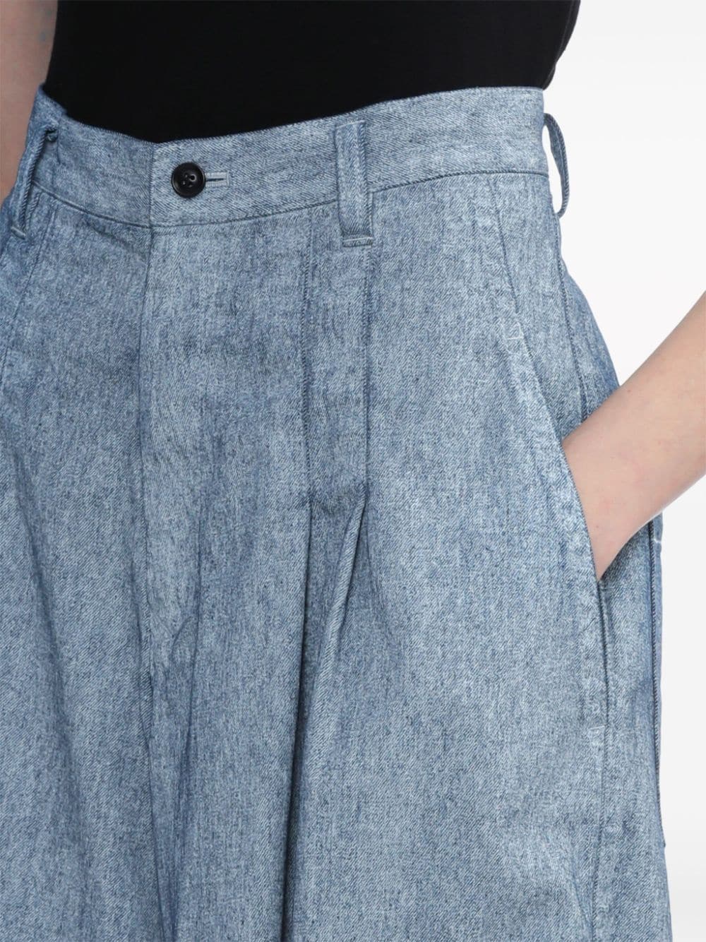 Y's-Broad-Pants-With-Pleat-Blue-5