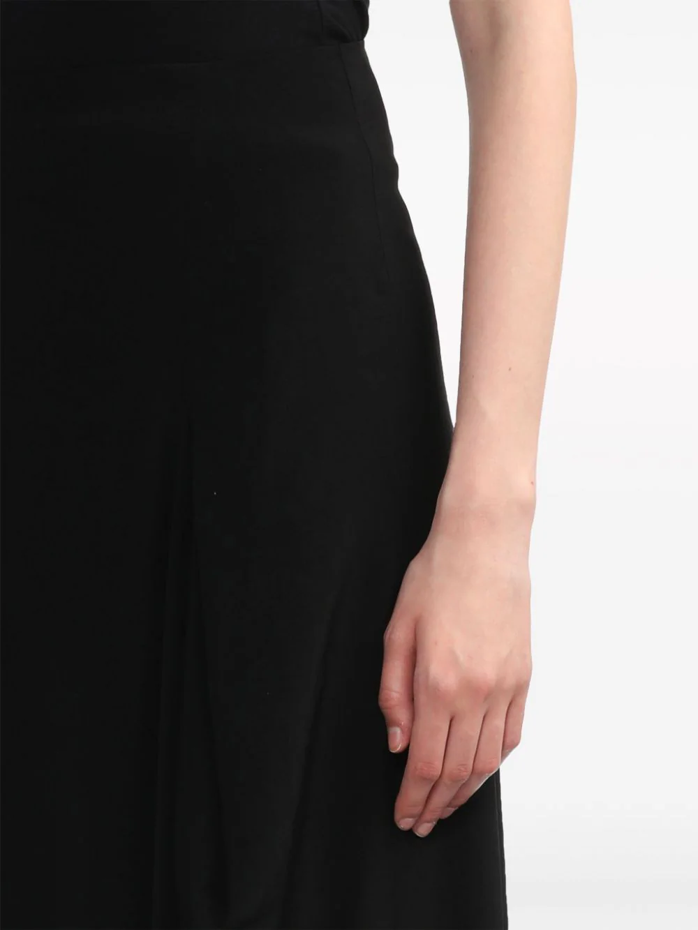 Y's-Panel-Tuck-Flared-Skirt-Black-5