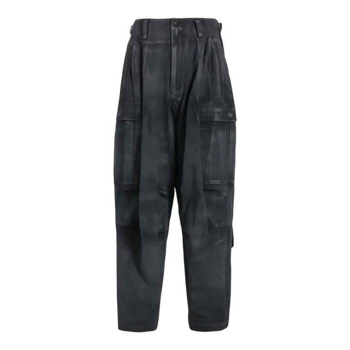 Club21 - Y's - Cotton Linen Dump Rooler Printing Cargo Pants - PANTS - Grey