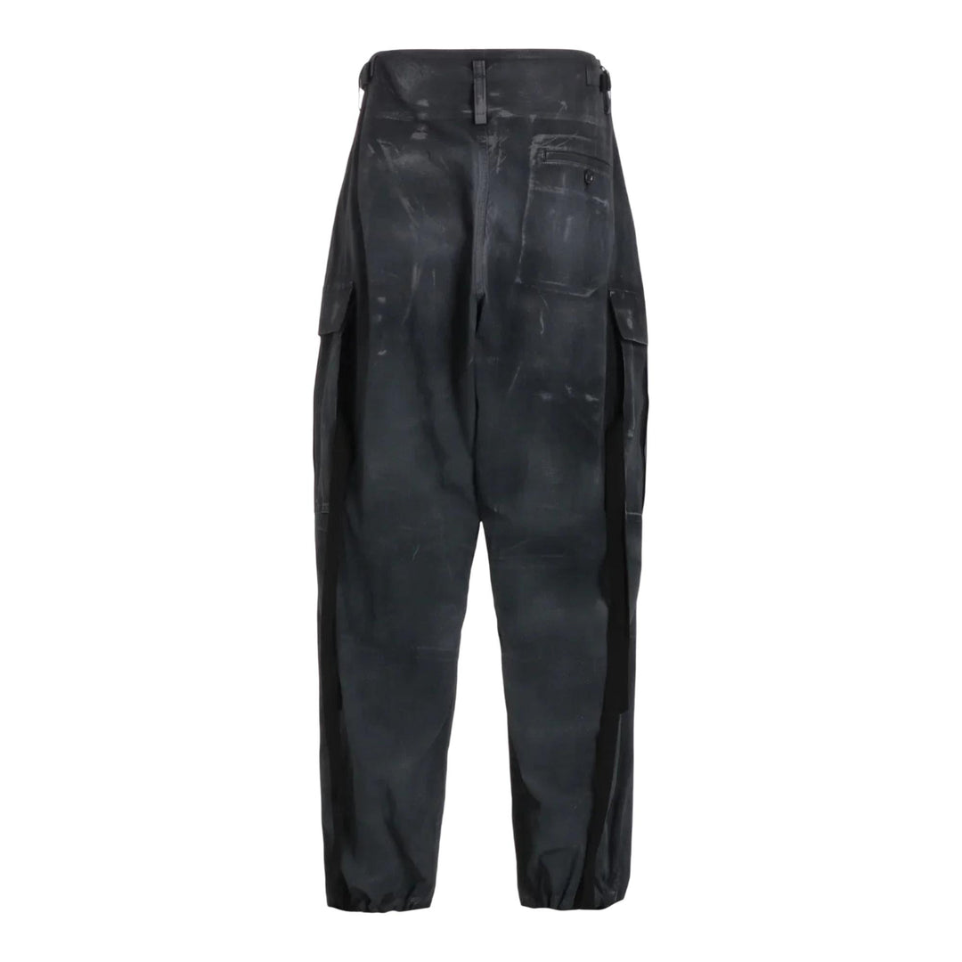 Club21 - Y's - Cotton Linen Dump Rooler Printing Cargo Pants - PANTS - Grey