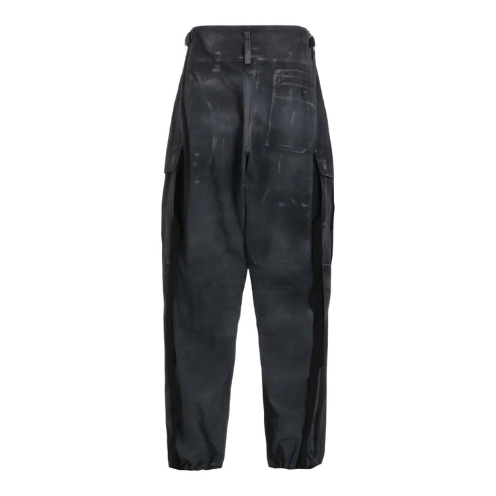 Club21 - Y's - Cotton Linen Dump Rooler Printing Cargo Pants - PANTS - Grey