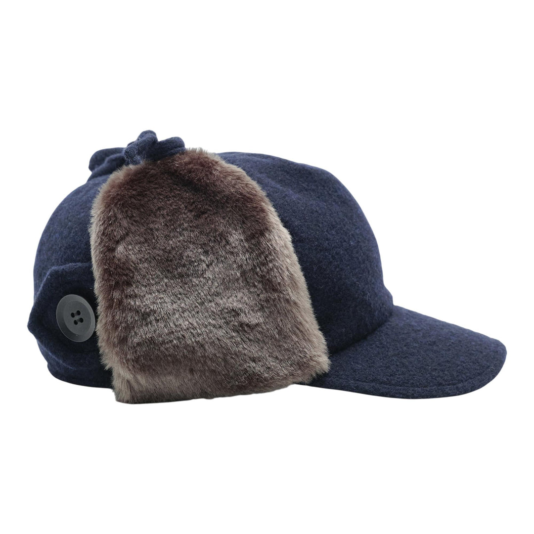 Club21 - Y's - Fur Earmuff Cap - HATS - Navy