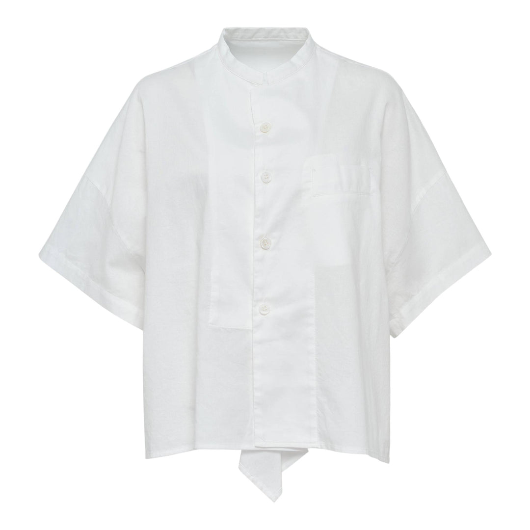 Club21 - Y's - Half Sleeve Box Shirt - BLOUSES - White