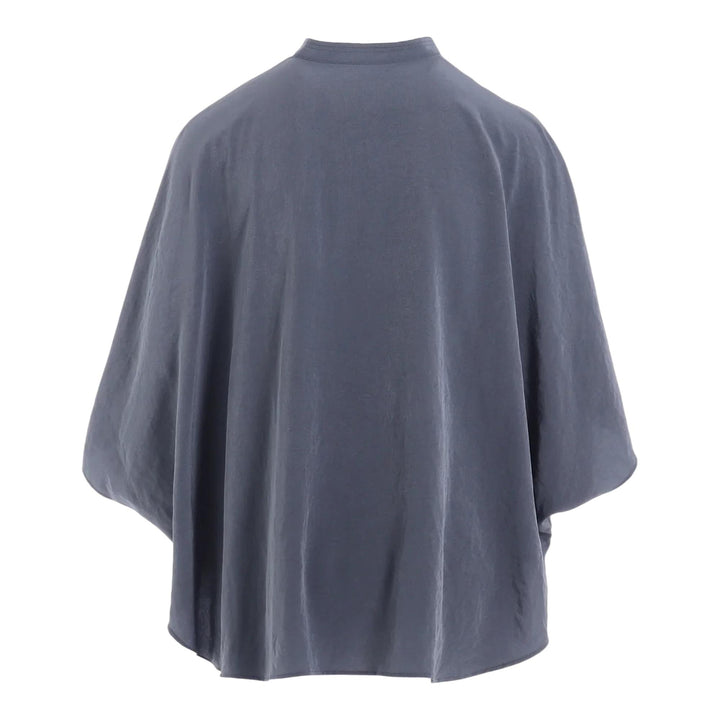 Club21 - Y's - Stand Cape Blouse - BLOUSES - Blue