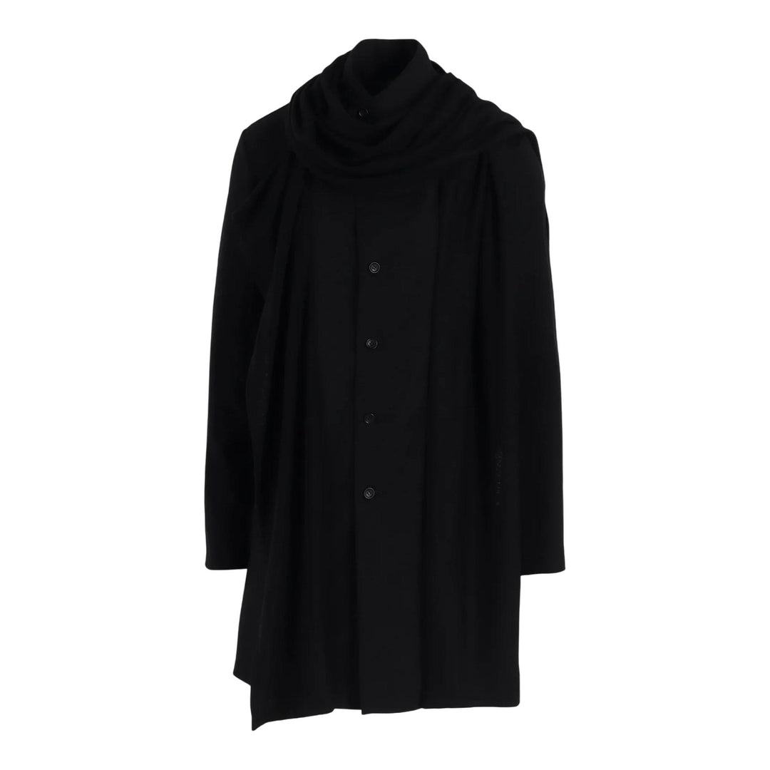 Club21 - Y's - Stole Detail Long Blouse - COATS - Black