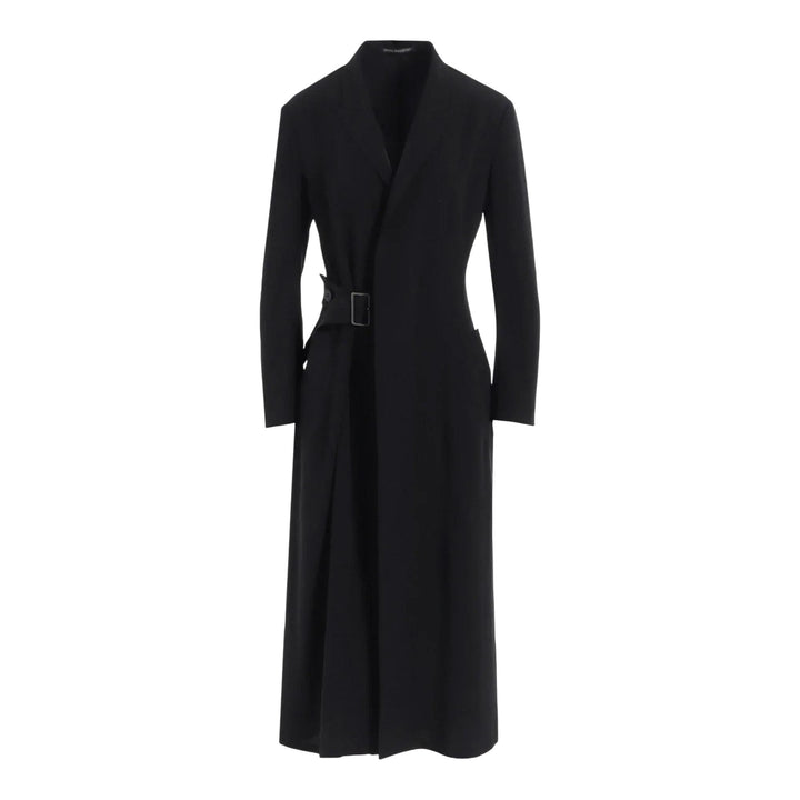 Club21 - Y's - Waist Belt Coat - COATS - Black