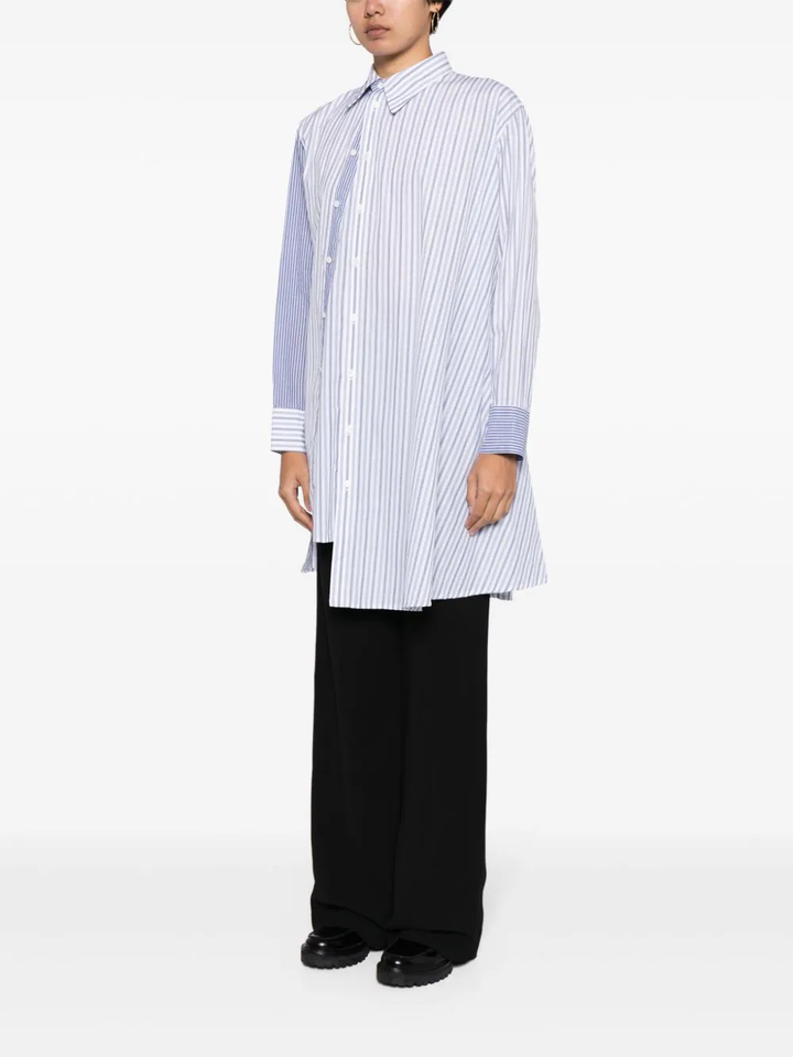 Yohji-Yamamoto-2-Layered-Blouse-Blue-3