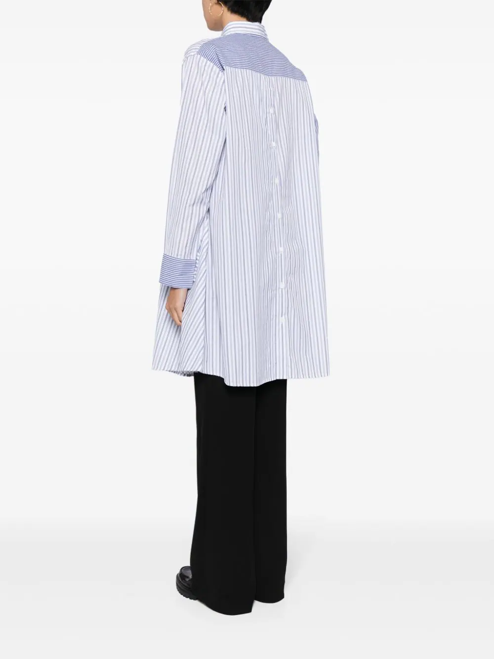 Yohji-Yamamoto-2-Layered-Blouse-Blue-4