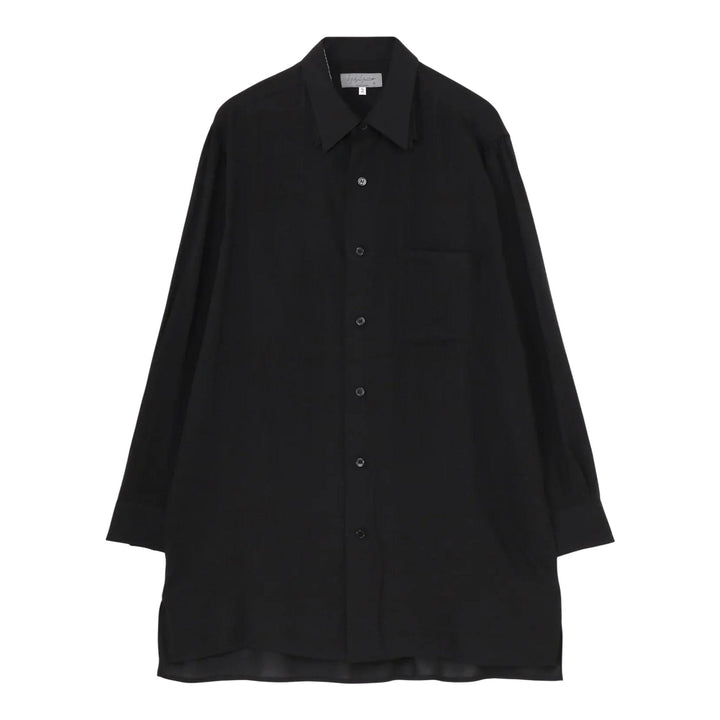 Club21 - Yohji Yamamoto - 3 Collar Sleeve Gather Blouse - SHIRTS - Black