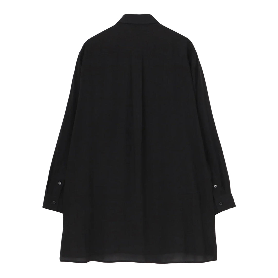 Club21 - Yohji Yamamoto - 3 Collar Sleeve Gather Blouse - SHIRTS - Black
