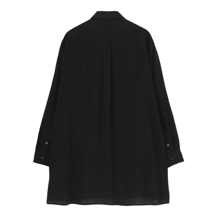 Club21 - Yohji Yamamoto - 3 Collar Sleeve Gather Blouse - SHIRTS - Black