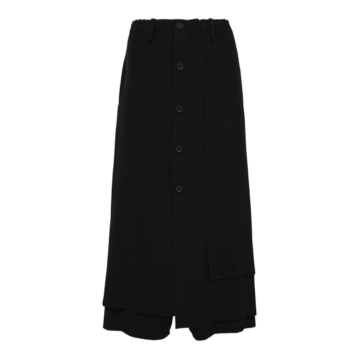 Club21 - Yohji Yamamoto - Button Wrap Pants - PANTS - Black