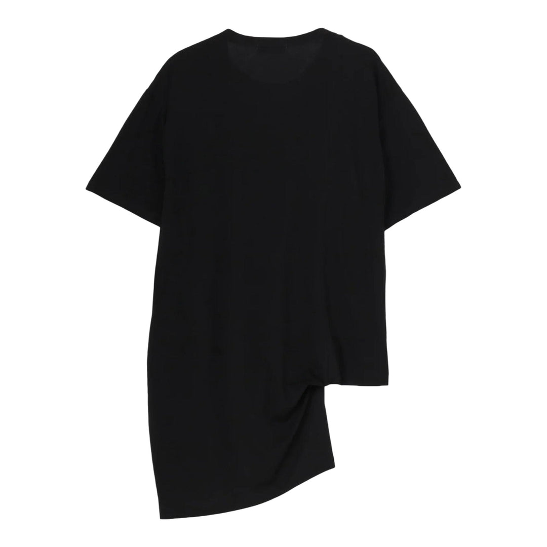Club21 - Yohji Yamamoto - Designed Collar Round Neck Short Sleeve Tee - TEES - Black