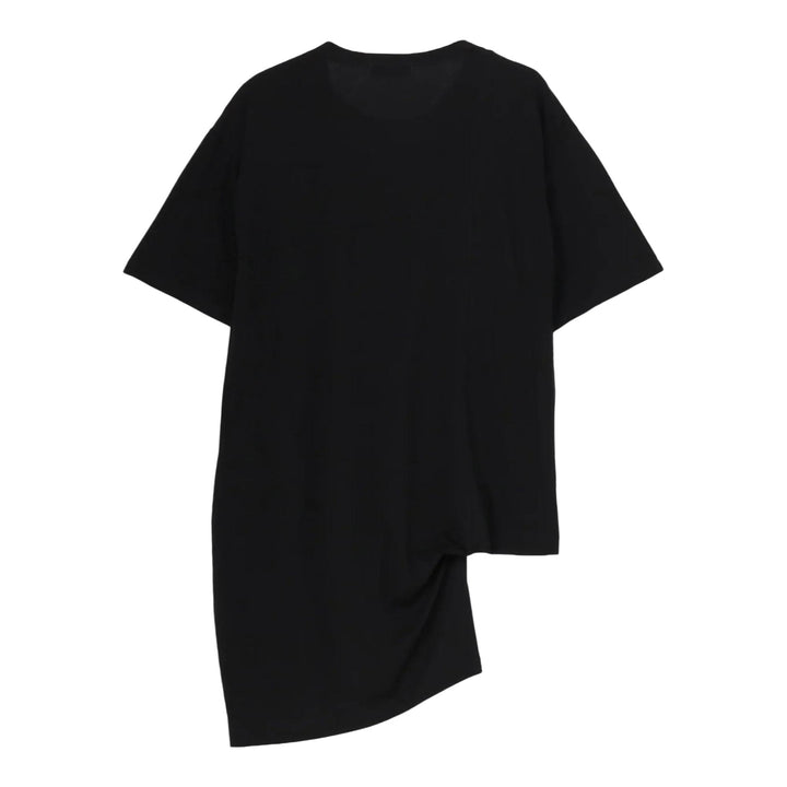 Club21 - Yohji Yamamoto - Designed Collar Round Neck Short Sleeve Tee - TEES - Black
