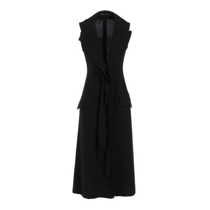 Front Draped Sleeveless Dress
