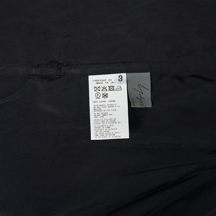 Club21 - Yohji Yamamoto - Open Collar Shoulder Pleats Blouse - SHIRTS - Black