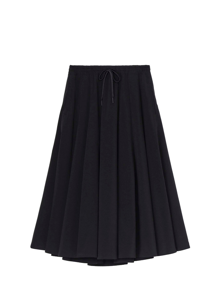 Yohji_Yamamoto_Paneled_Flare_Skirt-Black