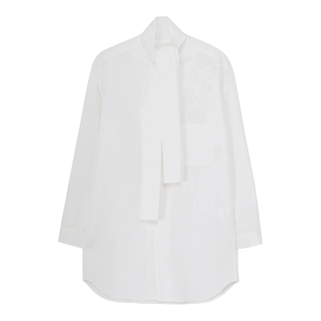 Club21 - Yohji Yamamoto - Scarf Collar Blouse - SHIRTS - White