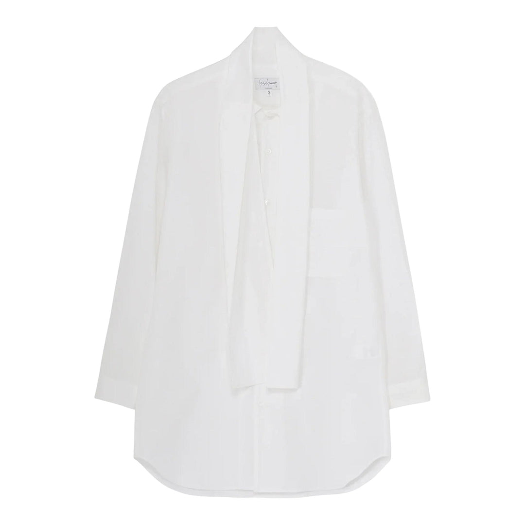 Club21 - Yohji Yamamoto - Scarf Collar Blouse - SHIRTS - White