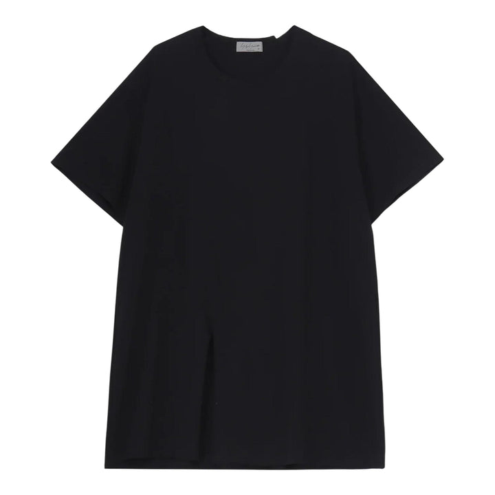 Club21 - Yohji Yamamoto - Slit Round Neck Short Sleeve Tee - TEES - Black
