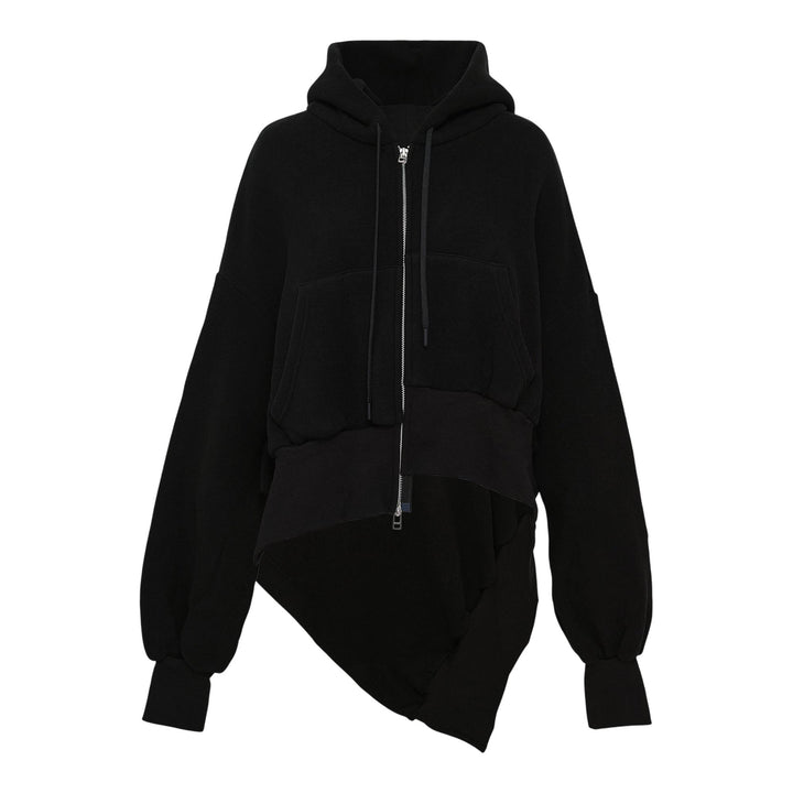 Club21 - Yohji Yamamoto - Unbalanced Hoodie - SWEATERS - Black