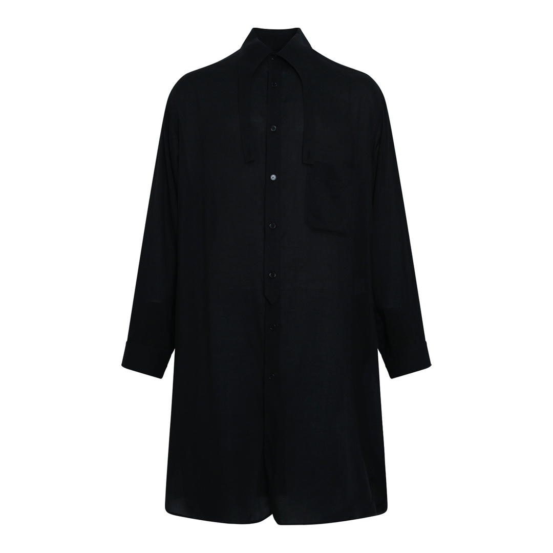 Collar Tab Long Blouse