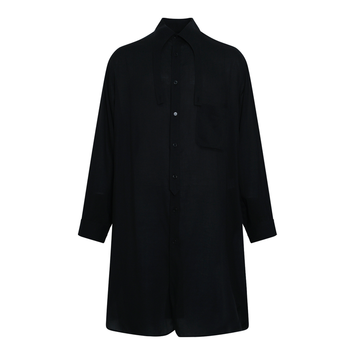 Collar Tab Long Blouse