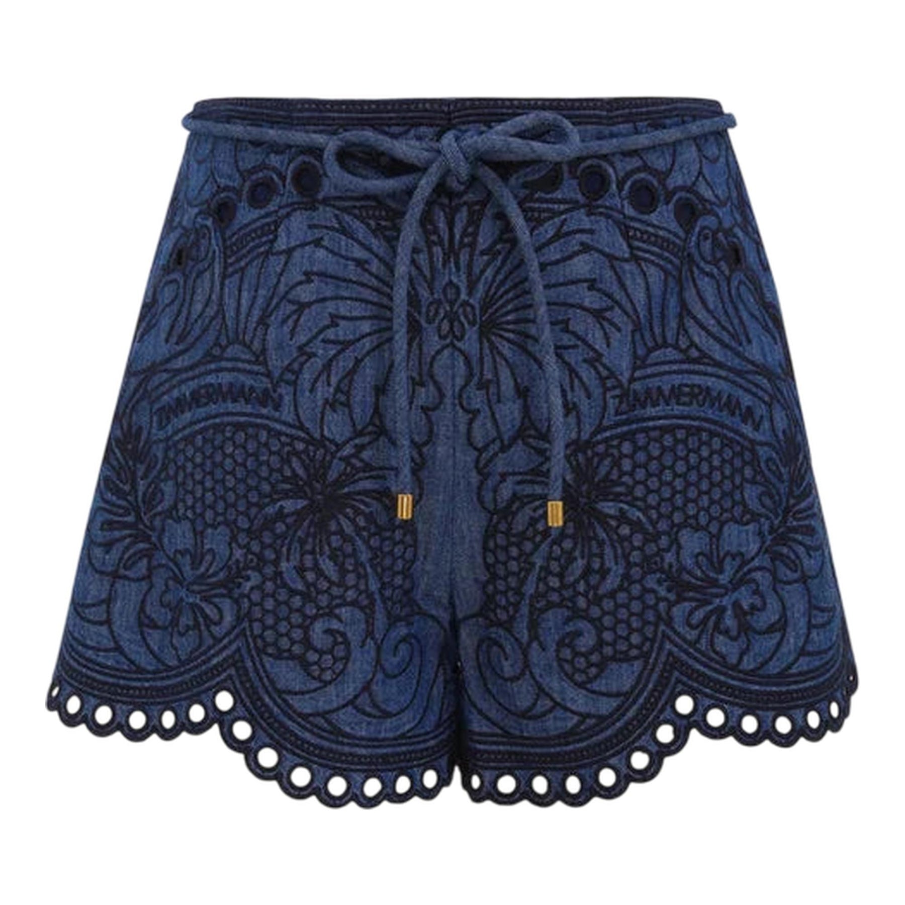 Coco Embroidered Denim Short | ZIMMERMANN