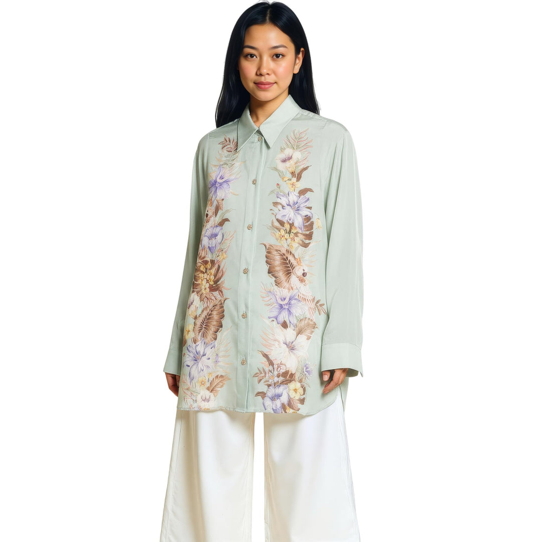 Club21 - ZIMMERMANN - Coco Relaxed Shirt - BLOUSES - Green