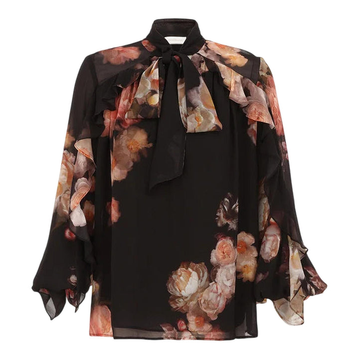 Club21 - ZIMMERMANN - Hypnotic Flutter Blouse - BLOUSES - Black
