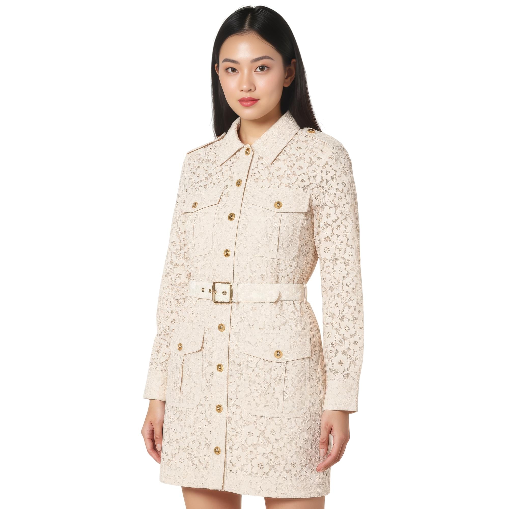 Zimmermann Hypnotic Lace Utility Dress, Cream, Size 2 Zimmermann Hypnotic Lace Utility Dress, Cream, Size 2