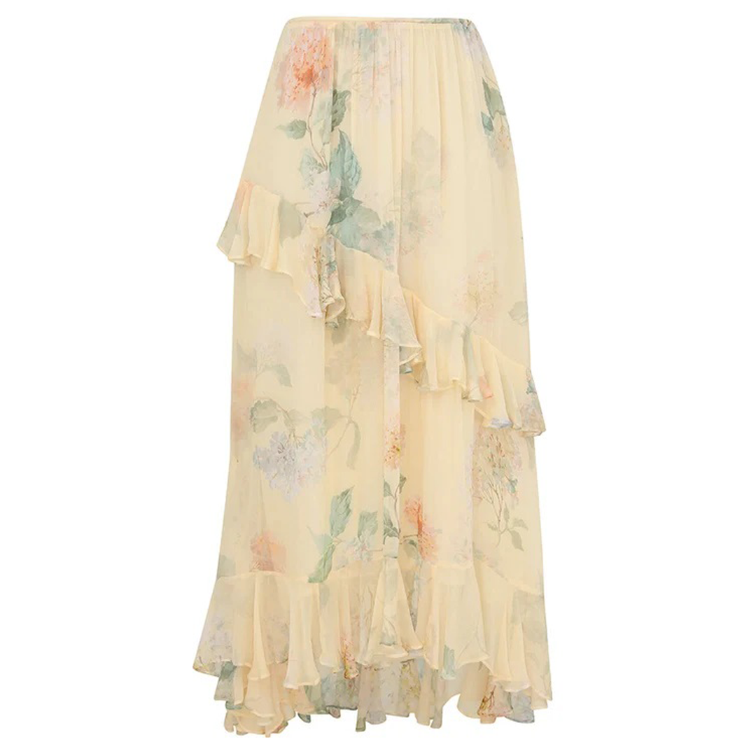 ZIMMERMANN_Illuminate_Asymmetric_Skirt_Yellow