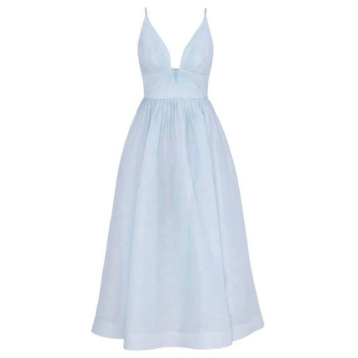 ZIMMERMANN_Illuminate_V_Neck_Midi_Dress_Lightblue