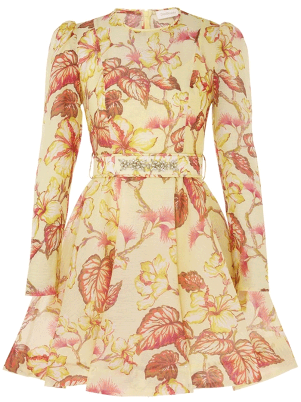 Zimmermann-Matchmaker-Floral-Mini-Dress-Yellow-1