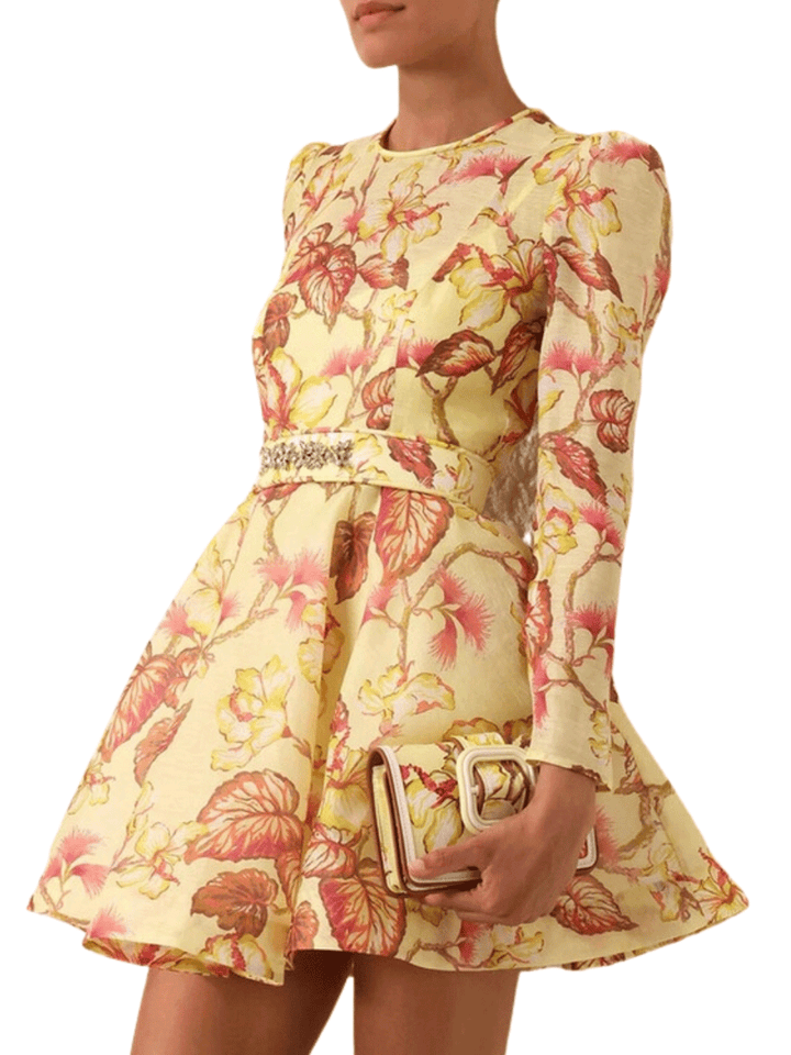 Zimmermann-Matchmaker-Floral-Mini-Dress-Yellow-2