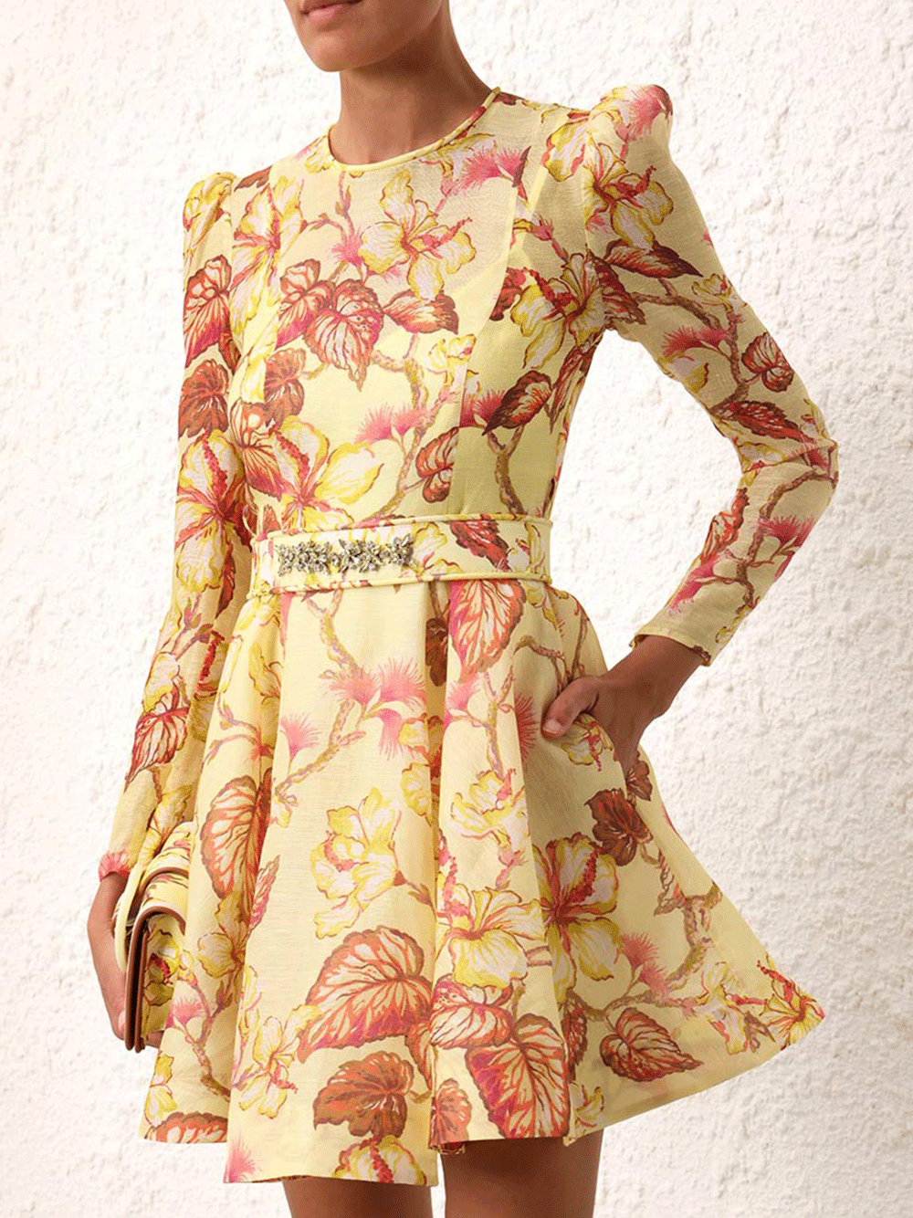 Zimmermann-Matchmaker-Floral-Mini-Dress-Yellow-5