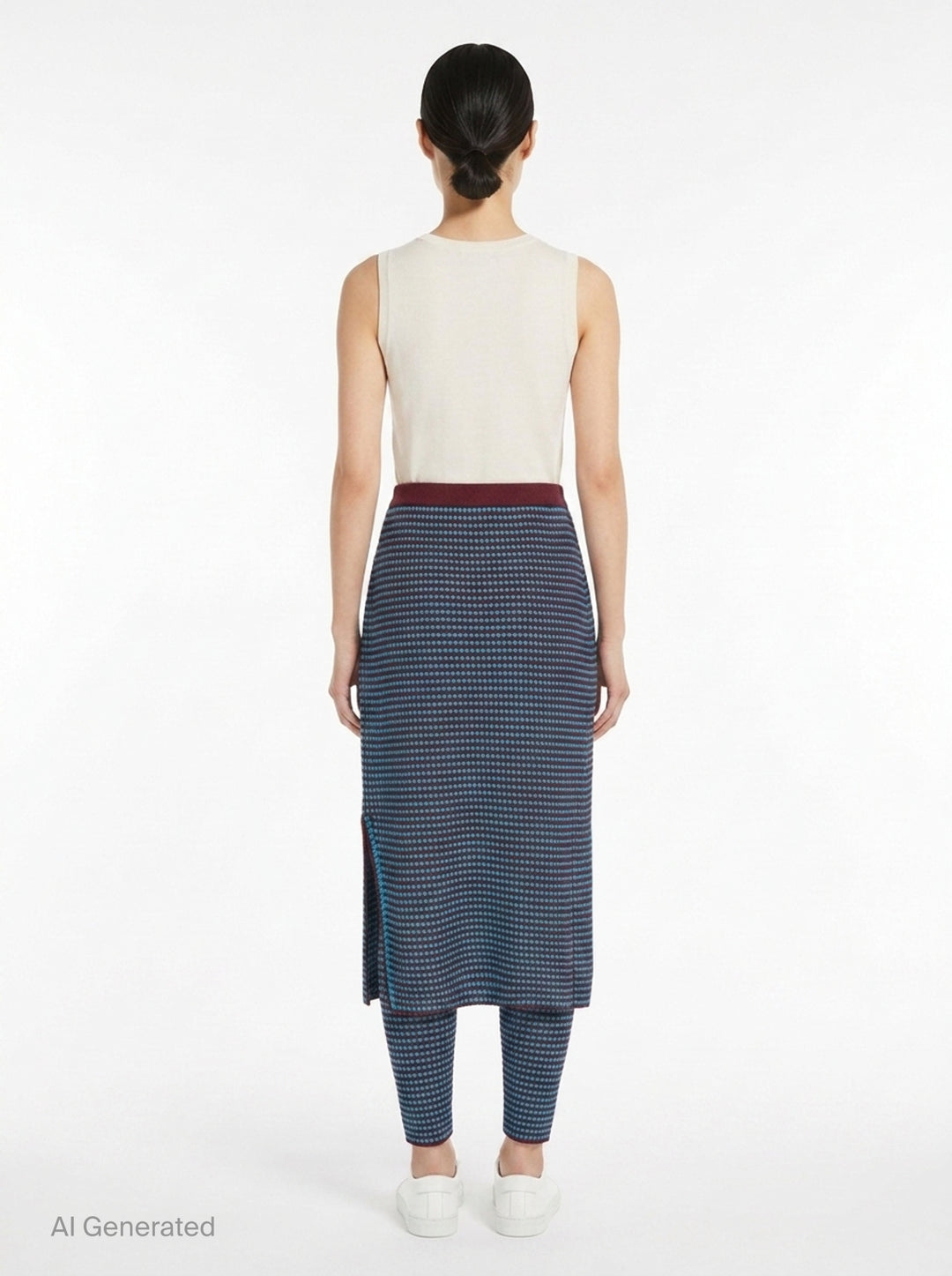 Crochet Knit Pencil Skirt | Alaïa | Club21 - back