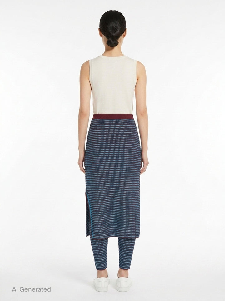 Crochet Knit Pencil Skirt | Alaïa | Club21 - back