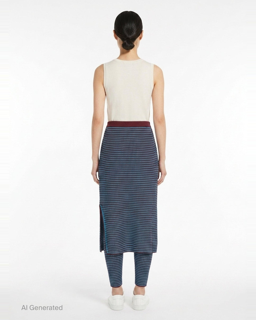 Crochet Knit Pencil Skirt | Alaïa | Club21 - back