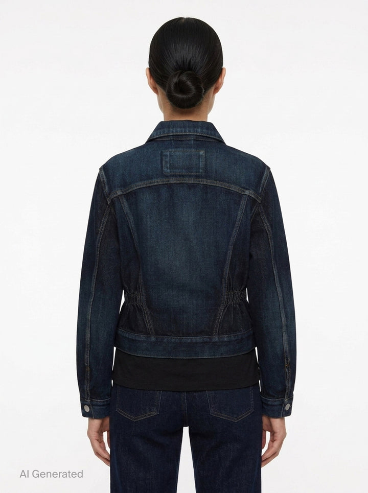 Denim Trucker Jacket | Alaïa | Club21 - back