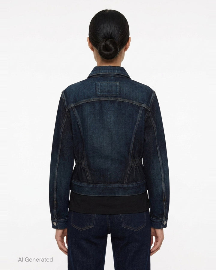 Denim Trucker Jacket | Alaïa | Club21 - back
