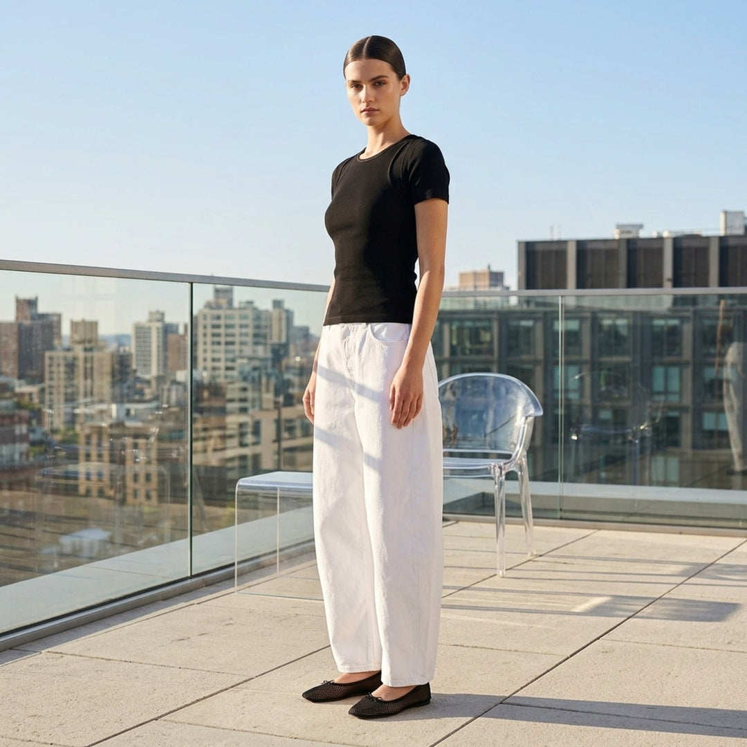 Layered Ribbed Jersey Tee | Alaïa | Club21 - lifestyle