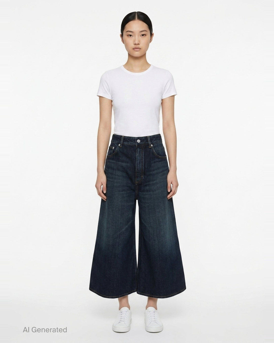 Palazzo Dock Blue Denim Shorts | Alaïa | Club21 - front