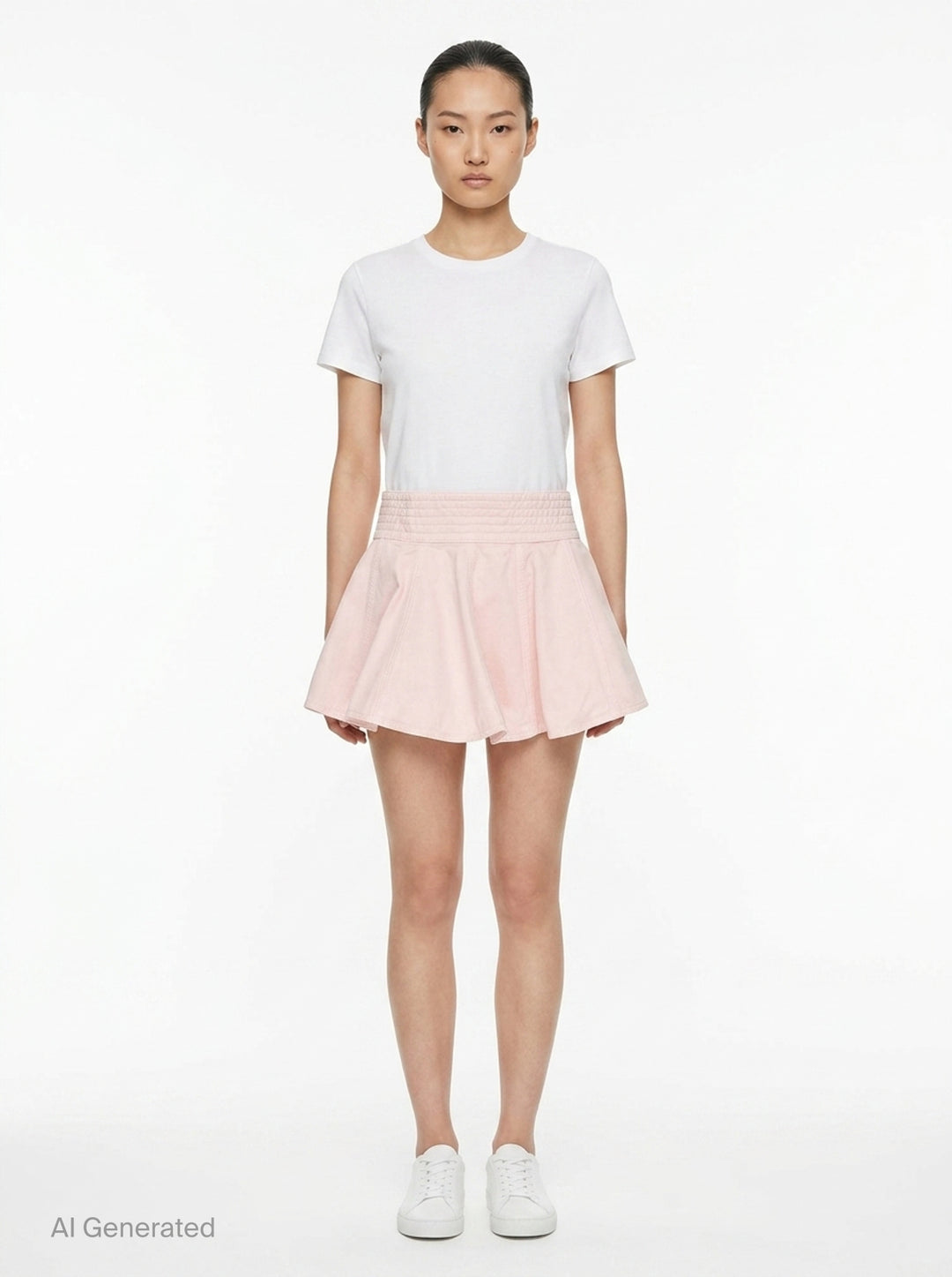 Peplum Tinted Denim Skirt | Alaïa | Club21 - front
