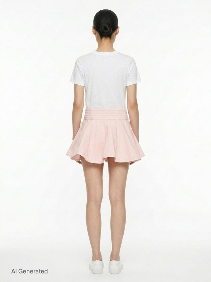 Peplum Tinted Denim Skirt | Alaïa | Club21 - back