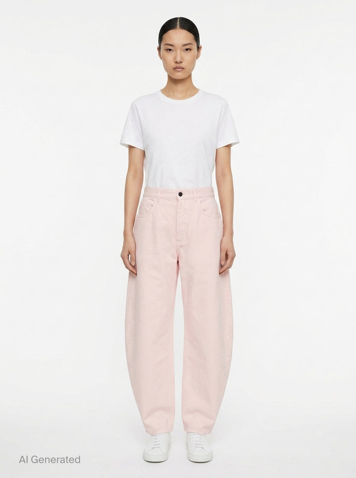 Round Tinted Denim Pants | Alaïa | Club21 - front