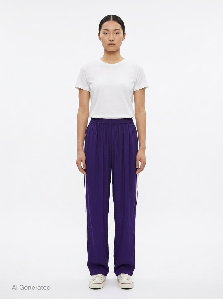 Straight Viscose Cady Pants | Alaïa | Club21 - front