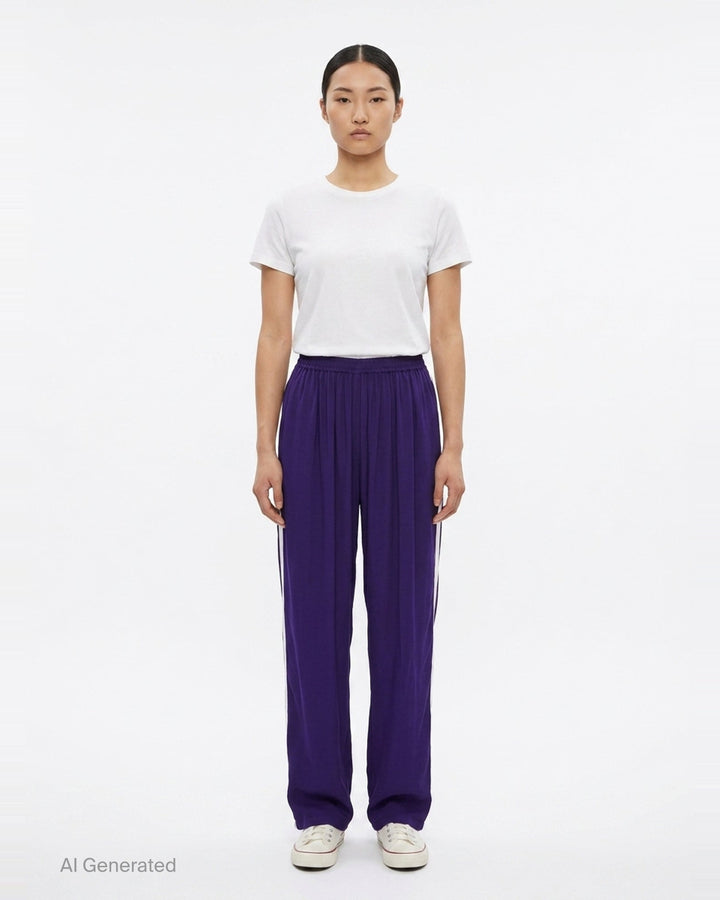 Straight Viscose Cady Pants | Alaïa | Club21 - front