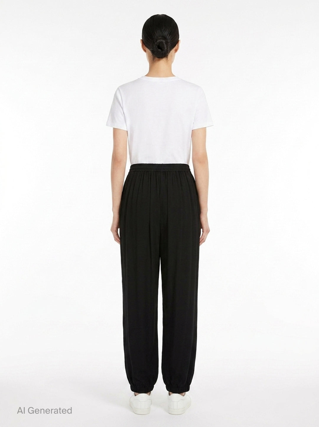 Straight Viscose Cady Pants | Alaïa | Club21 - back