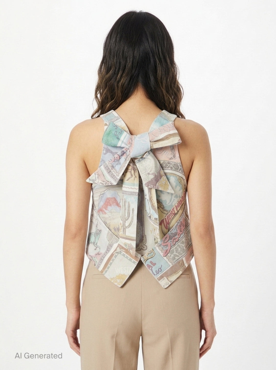 Andie Denim Halter Top | Alemais | Club21 - back
